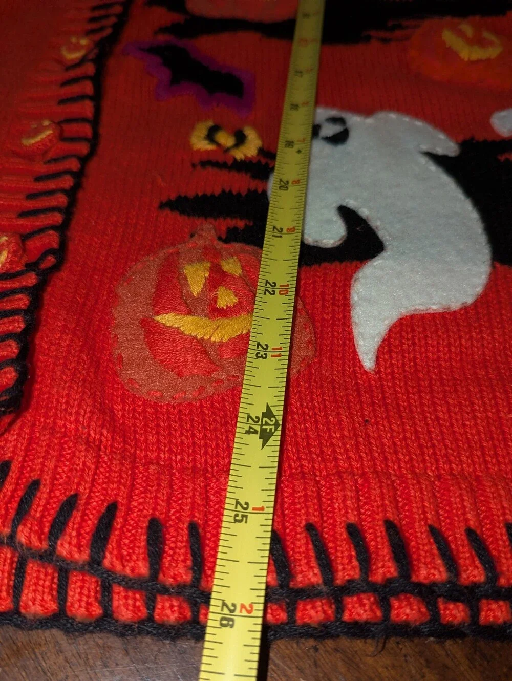 VTG Tiara International Halloween Sweater Vest L Ghost Pumpkin 2000